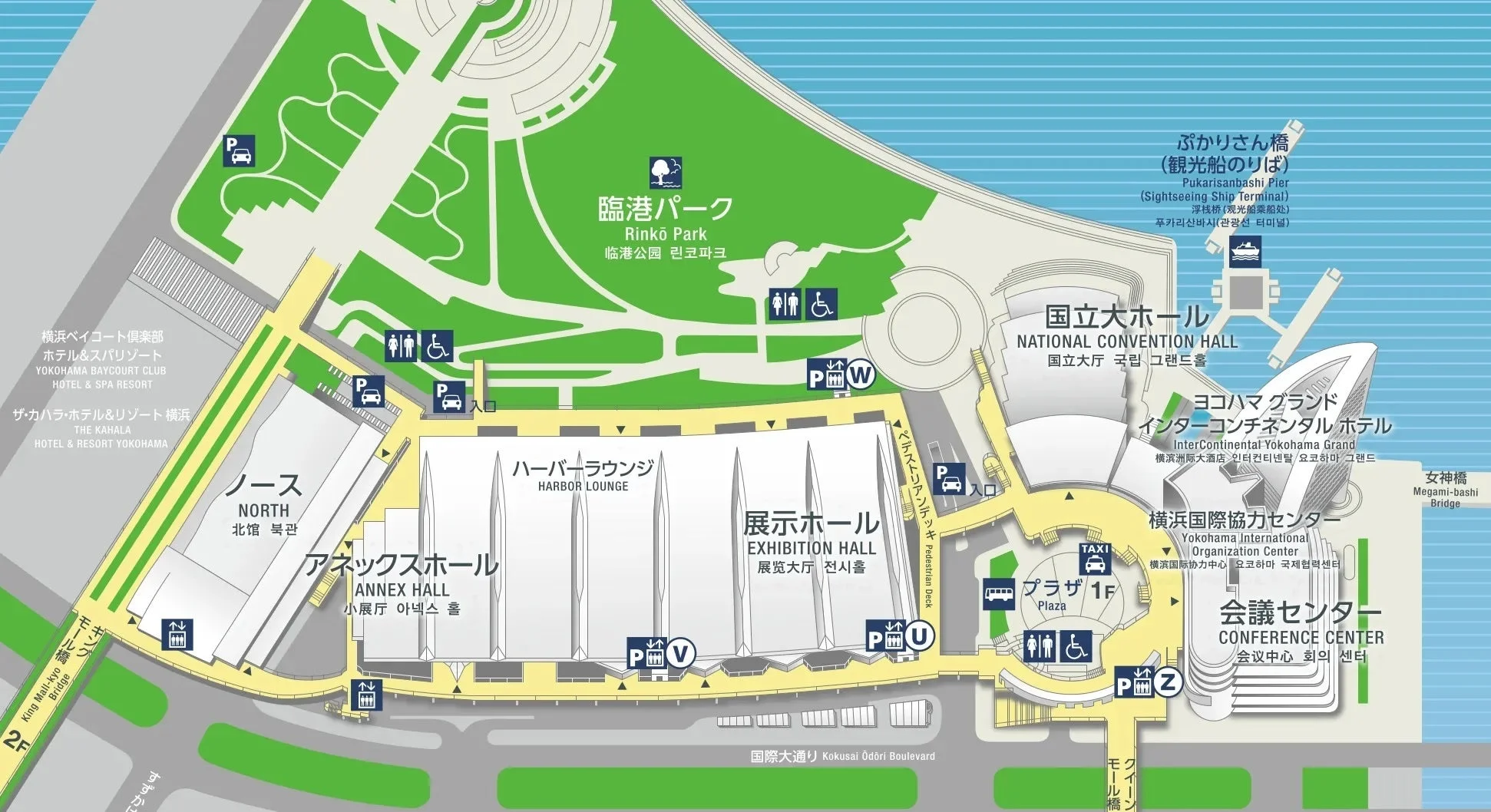 横浜みなとみらい地区案内図